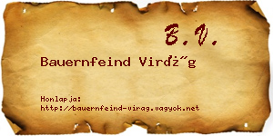 Bauernfeind Virág névjegykártya