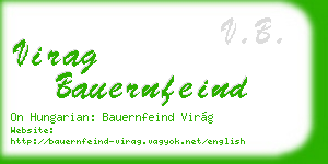 virag bauernfeind business card
